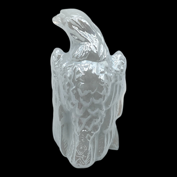 Bernie the Eagle Figurine Boyds Glass 1992 Columbus White Carnival - Picture 2 of 13